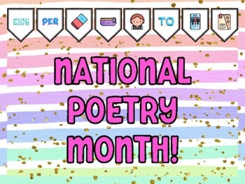 Preview of NATIONAL POETRY MONTH! Poetry Bulletin Board Kit