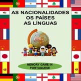 NATIONALITIES MEMORY GAME IN PORTUGUESE