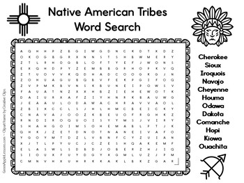 NATIVE AMERICANS TRIBES Worksheet Activity 1st 2nd 3rd 4th 5th Grade