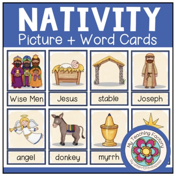NATIVITY - Picture + Word Cards (ESL/EFL) by My Teaching Factory