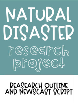 Preview of NATURAL DISASTER RESEARCH - PROJECT