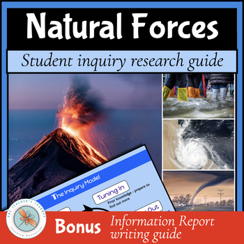 Preview of NATURAL DISASTERS Research Project plus Information report writing guide 3rd-6th
