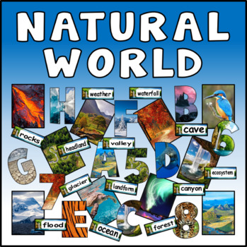 Preview of NATURAL WORLD TEACHING AND DISPLAY RESOURCES GEOGRAPHY SCIENCE LETTERING