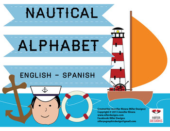 Preview of NAUTICAL ALPHABET ENGLISH SPANISH español