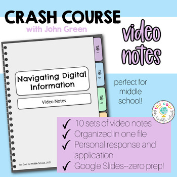 Preview of NAVIGATING DIGITAL INFORMATION VIDEO NOTES | GOOGLE SLIDES