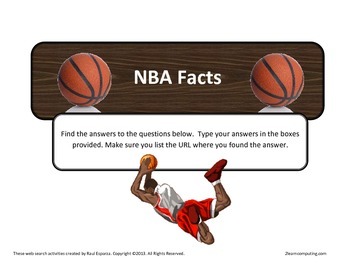 Preview of NBA Basketball Facts Online Web Search