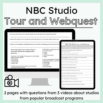 Preview of NBC Studio 1A and SNF Studio Tours and Webquest - No Prep - Great Sub Plans