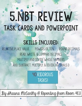 Preview of NBT Review BUNDLE - ALL fifth grade NBT standards!