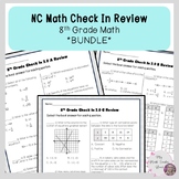 NC Check In Review 2.0 | 8th Grade Math | Test Prep *BUNDLE*