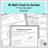NC Check In Review | 7th Grade Math | Test Prep | *BUNDLE*