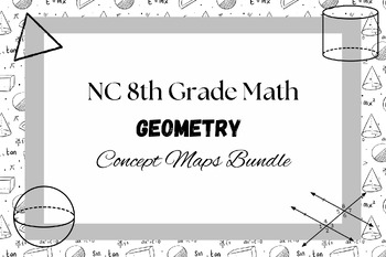 Preview of NC EOG 8th Grade Math Geometry Concept Map Bundle