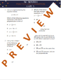 NC Math 1 EOC Review: G-GPE. 5      "Practice Like a Champ