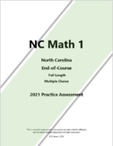 NC Math 1 Practice End-of-Course Test (North Carolina EOC 