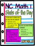 NC Math 1- Statistics of the Day