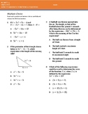 NC Math 1 Unit 4 Test: Introduction to Quadratic Functions