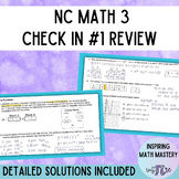 NC Math 3 EOC Check In Review 1 - 30 Question Practice Wor