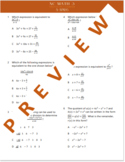 NC Math 3 EOC Review: A-APR.6 "Practice Like a Champion" Item Set