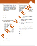 NC Math 3 EOC Review: A-CED.2 "Practice Like a Champion" Item Set