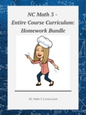 NC Math 3:  Entire Course Curriculum - Homework:  Bundle