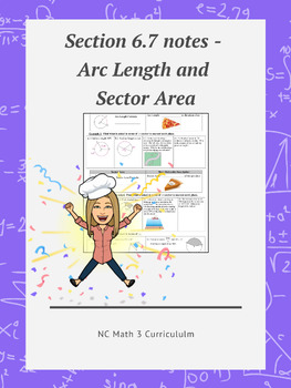 Arc Length Circle Worksheets Teaching Resources Tpt