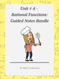 NC Math 3:  Unit # 4 - Rational Functions: Guided Notes Bundle