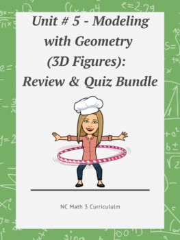 Preview of NC Math 3:  Unit # 5 - Review & Unit Quiz Bundle