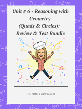 Preview of NC Math 3:  Unit # 6 - Review & Unit Test Bundle