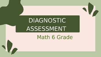 Preview of NC Math 6 Diagnostic Assessment Powerpoint