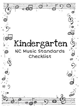 Preview of NC Music Standards Checklist K-5 BUNDLE