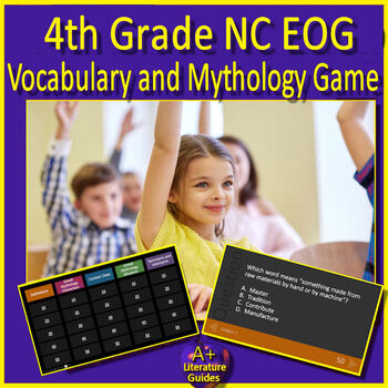 Preview of 4th Grade NC EOG Vocabulary and Mythology Review Game for PowerPoint or Google