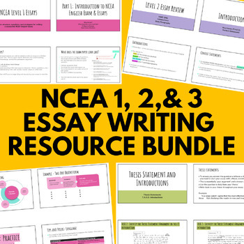 Preview of NCEA English Essay Writing Bundle