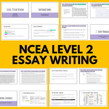 Preview of NCEA Level 2 English Essay Writing