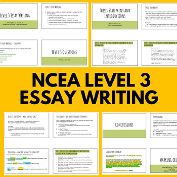 Preview of NCEA Level 3 English Essay Writing
