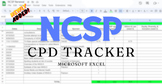 NCSP Renewal CPD Tracker (Microsoft Excel)