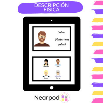 Preview of NEARPOD | CI | PHYSICAL DESCRIPTION | DESCRIPCIÓN FÍSICA | GUESS WHO