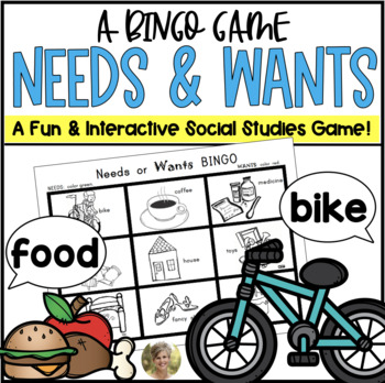 Preview of Needs and Wants Bingo Game - Social Studies Kindergarten & First