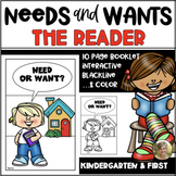 Needs and Wants Reader Booklet Kindergarten & First Grade 