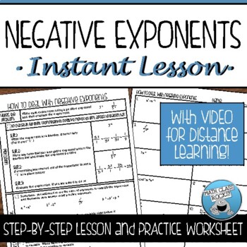 Preview of NEGATIVE EXPONENTS GUIDED NOTES AND PRACTICE