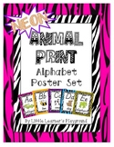 NEON Animal Print Alphabet Poster Set