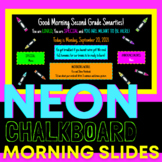 NEON CHALKBOARD Colorful Morning Slide Set 