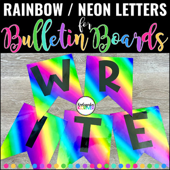 Build Your Own Banner NEON Edition A to Z 0 to 9 Printable Letters Numbers