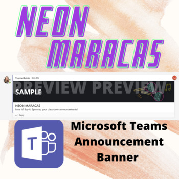 Preview of NEON MARACAS Microsoft Teams Announcement Banner