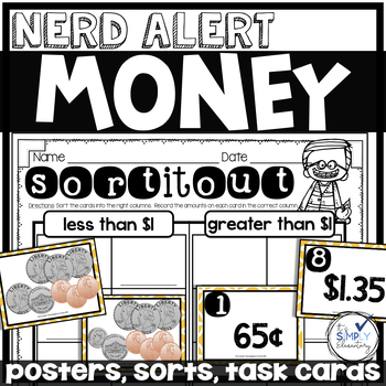 Preview of Money unit for 2nd grade | posters, task cards, sorts, and more