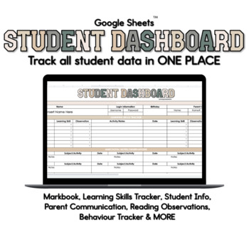 ULTIMATE Student Dashboard  All Data Tracking in ONE PLACE