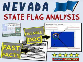 Preview of NEVADA State Flag Analysis: fillable boxes, analysis, and fast facts