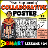 NEVER STOP LEARNING Collaborative Poster Project Growth Mi