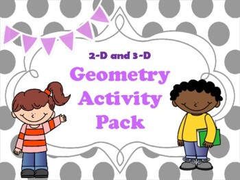 Preview of 2- & 3-D Geometry Activity Pack Task Cards & Intervention