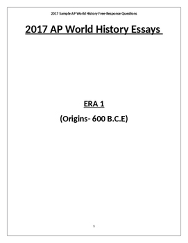 world history essay prompts