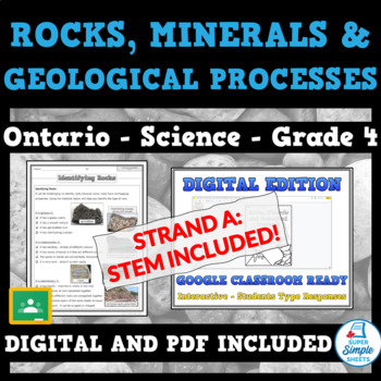 Preview of NEW 2022 Curriculum - Grade 4 - Rocks and Minerals - Ontario Science STEM