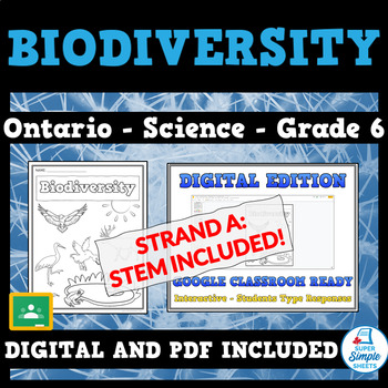 Preview of NEW 2022 Curriculum - Grade 6 - Biodiversity - Ontario Science STEM - GOOGLE/PDF
